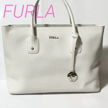 FURLA 풀라 가죽 핸드백 토트백 아이보리