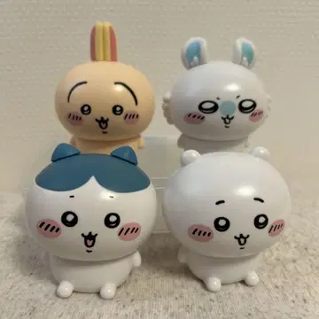 치이카와 가챠가챠 캡슐 캐릭터 하치와레 토끼 피규어 4개 세트