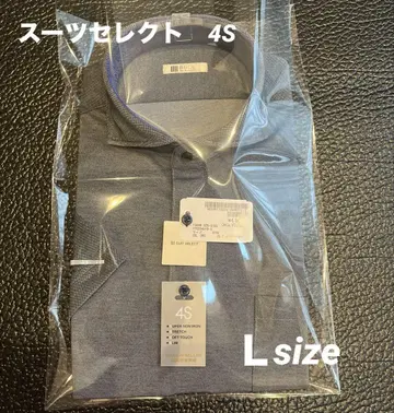 수트 셀렉트 4S 와이드 칼라 반소매 셔츠 다크 블루 L 사이즈