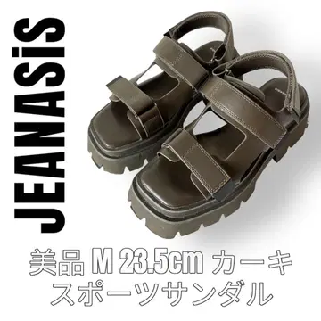 JEANASiS  M 사이즈 23.5cm 더블 벨트 빅 샌들