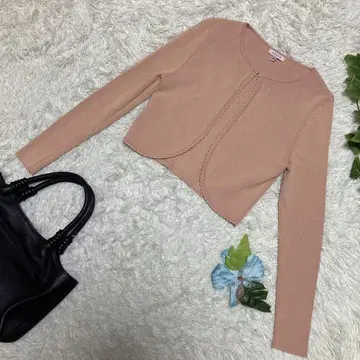 극품 토카 TOCCA 얇은 카디건 연어 핑크 후크 XS 사이즈