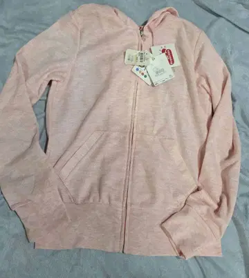 미사용 PUMA 풀 지퍼 연한 핑크 파카