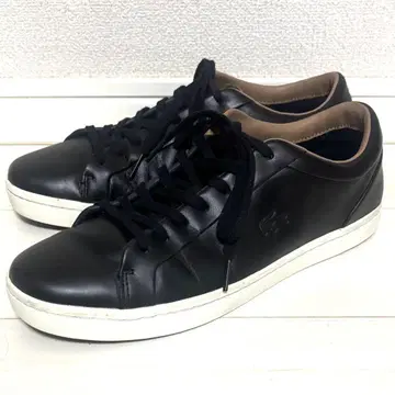 라코스테 가죽 스니커즈 검정 28cm