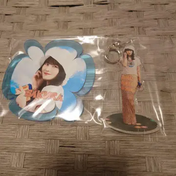 노기자카46 NOGICAFE 엔도 사쿠라 아크링 키링&코스터 세트