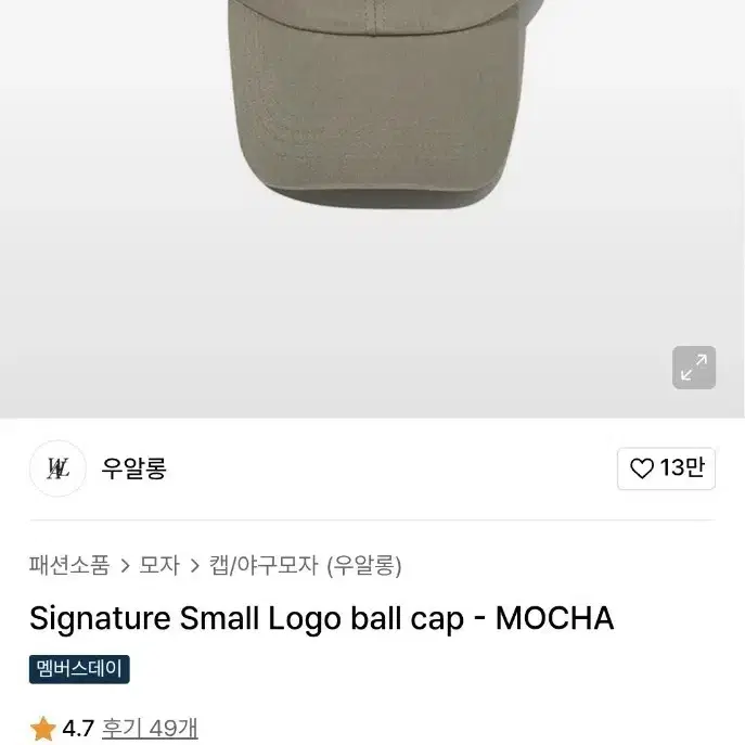 WOOALONG | 우알롱 Wooalong Signature Small Logo Ball Cap s
