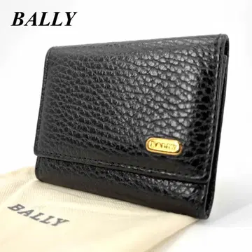 미사용급 BALLY 발리 코인 케이스 동전 지갑 블랙 가죽