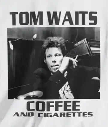 커피 & 시가렛츠 티셔츠 영화 톰 웨 Tom Waits 레어