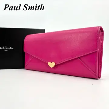 새상품급 Paul Smith 폴스미스 장지갑 러브레터 핑크 가죽