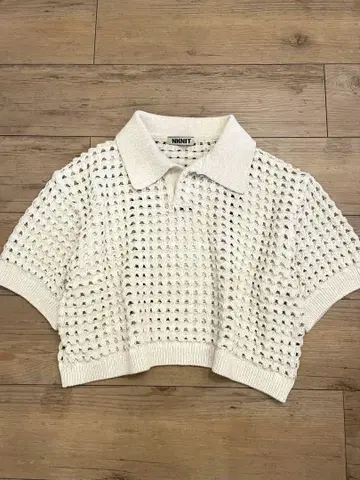 NKNIT cotton mesh skipper knit
