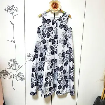유카타 옷감으로 만든 롱 원피스, 플레어 원피스, 유카타 리메이크 원피스