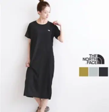 The North Face 블랙 롱 원피스 반팔 S 사이즈