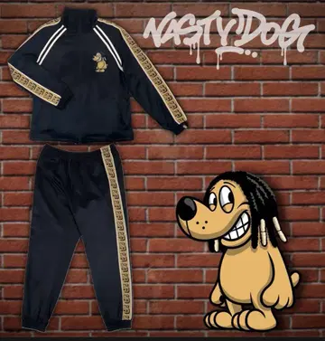 Nasty Dog 자켓 검정 상하 세트