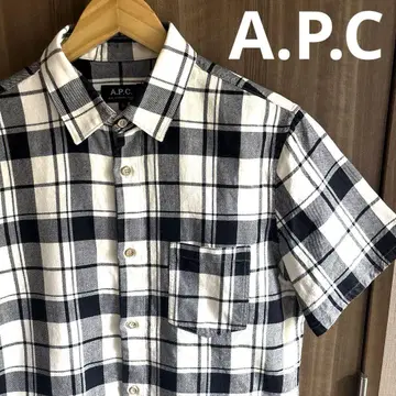 [ 귀여운 ] A.P.C. 아페쎄 블록 체크 린넨 블렌드 셔츠