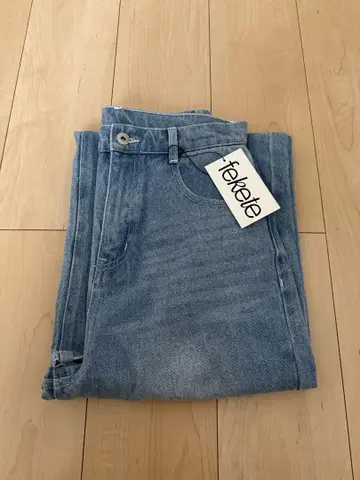 fekete 라이트 블루 데님 L 사이즈