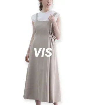 T16*비스 사이드 버클 점퍼 스커트 롱 기장 점프 스커트 베이지
