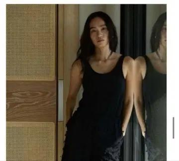 미품 searoomlynn 패드 인 스무스 터치 백 오픈 탱크 S 블랙