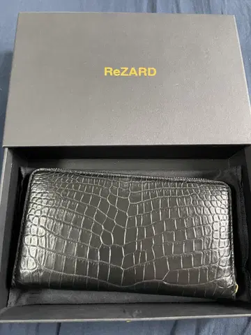 ReZARD 루틸 크로코다일 장지갑 블랙 히카루