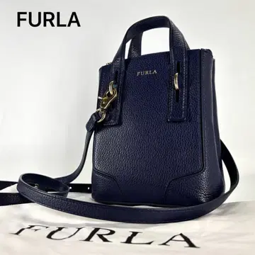 새상품급 FURLA 훌라 핸드백 숄더백 2WAY 네이비