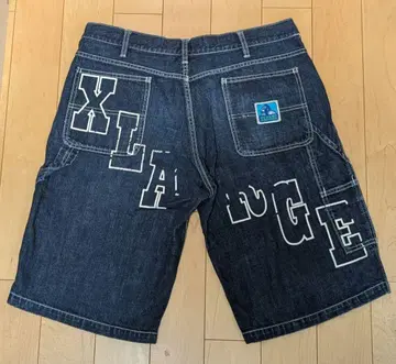 일본제 XLARGE 하프 페인터 팬츠 다크 네이비 W34