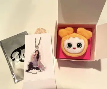 트와이스 지효 JIVELY 미니 액자 찰름 인형 링 세트