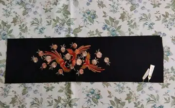 기모노 검정색 바탕 봉황 자수 장식용 깃