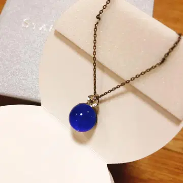 스타 주얼리 파란색 볼 모양 목걸이