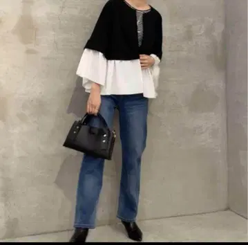 비어즐리 이소재 콤비 자켓