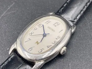 새 배터리 가죽 벨트 SEIKO 손목시계 노이에 쿼츠 1F20-5B70