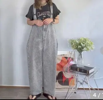 시마무라 나츠미 피셔맨 데님 라이트 그레이 L