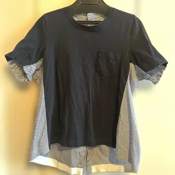 sacai 사카이 Poplin x Cotton Jersey T-Shirt