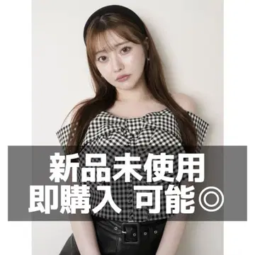 립 서비스 트위드 리본 오프숄더 톱스 믹스 3