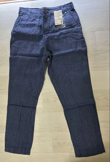 MUJI 여성용 크롭 팬츠 S 네이비 프렌치 린넨