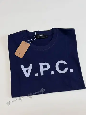 A.P.C. 다크 네이비 반팔 T셔츠 남녀 공용