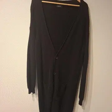 ZARA 남성용 블랙 롱 카디건 L 사이즈 42