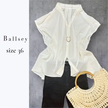 Ballsey 투모로우랜드 노스 블라우스 화이트 일본제 36