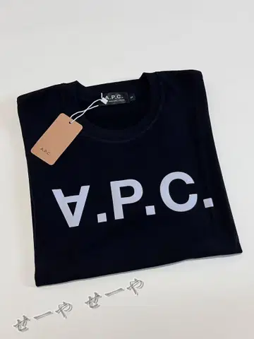 A.P.C. 로고 블랙 티셔츠 남녀 공용