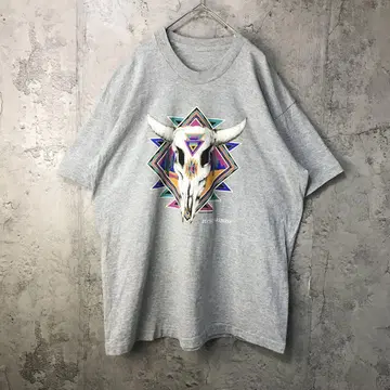 YY51 중고 티셔츠 회색 90년대 Y2K 스타일