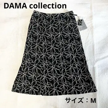 [택 포함 새상품] DAMA 일본제 자수 스커트 M 블랙 x 금실