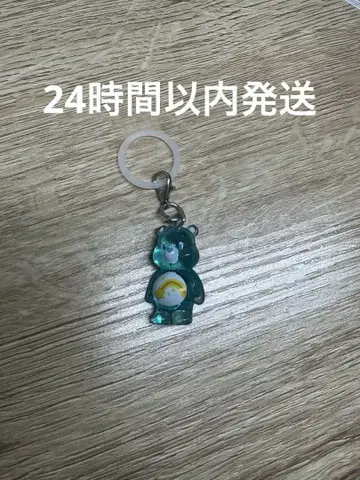 파랑 케어베어 기념품 액세서리 투명 마스코트 참