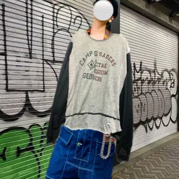 vintage remake 멀티 패턴 5 페이스 T셔츠 XL