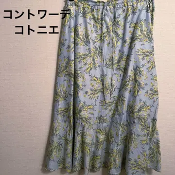 새상품급 콩트와르 데코토니에 꽃무늬 롱 스커트