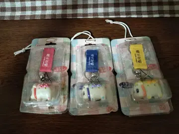 풍수 꽃 돼지 스트랩 키링