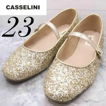 [새상품급] casslini 캐세리니 골드 글리터 발레 슈즈 23