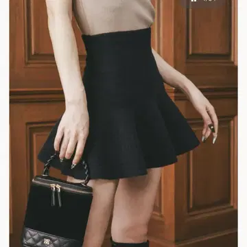 블랙 플레어 스커트 사이즈 FREE