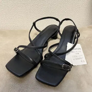 GALLEST INDIVI 크로스 벨트 샌들 블랙 24.5cm