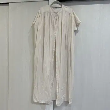 AUG 반팔 셔츠 원피스 베이지