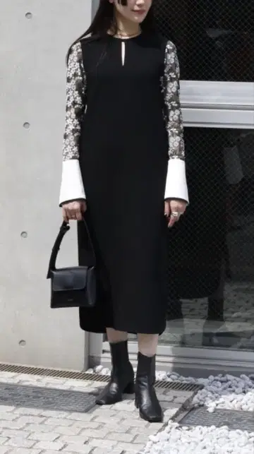 Mame Kurogouchi floral lace sleeve dress