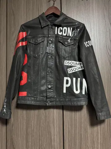 DSQUARED2 아이콘 블랙 데님 재킷