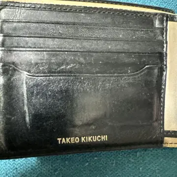 타케오 키쿠치 두겹 지갑 블랙