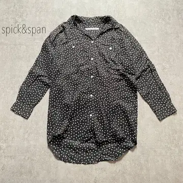 스픽 앤드 스팬 spick&span 미즈타마 빅 셔츠 블랙